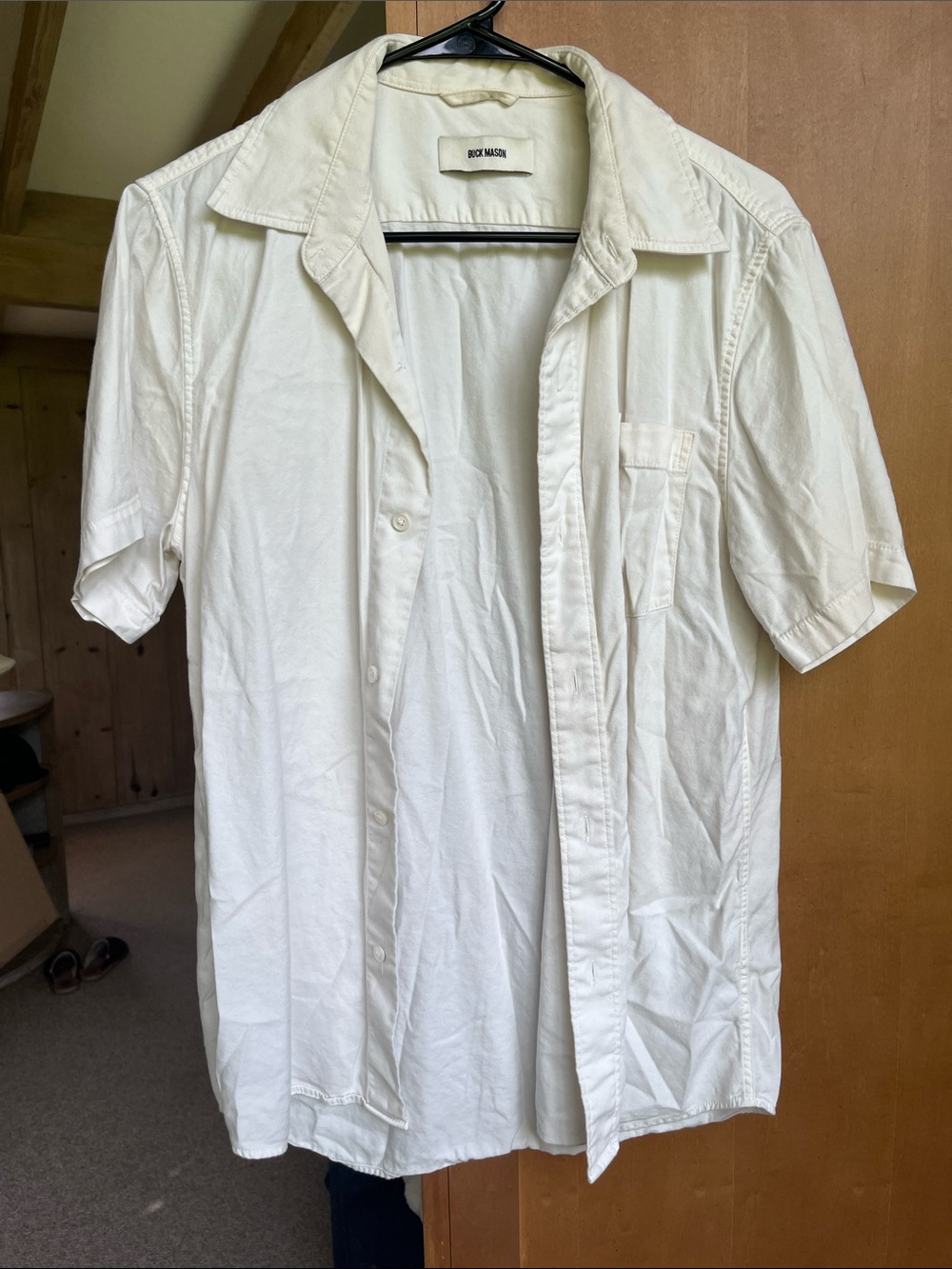 Buck Mason Off-White Short Sleeve Button-Up Shirt